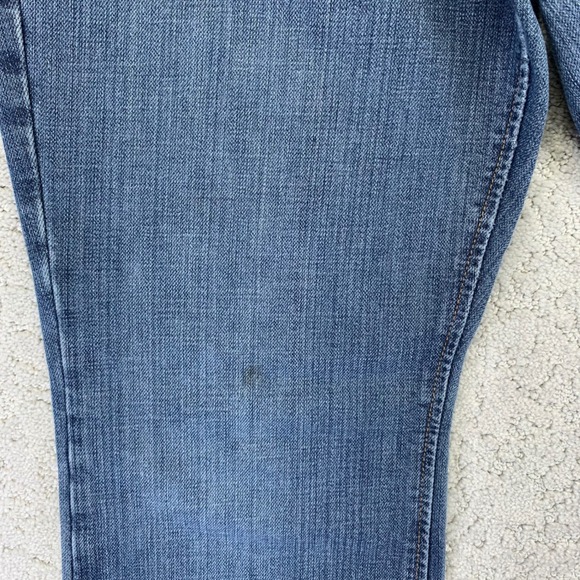 GAP Curvy Boot Cut Womens Jeans Size 12 Blue Denim Stretch Ankle Distressed Y2k - Picture 4 of 13